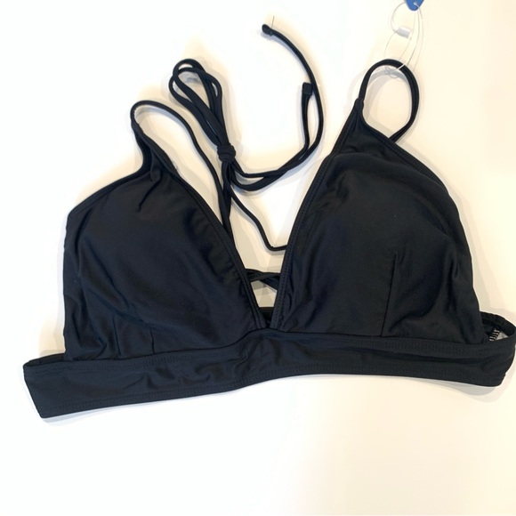 Maternity Black White Two Piece Animal Print Swimsuit Bikini V Neck Size XL - Picture 5 of 11